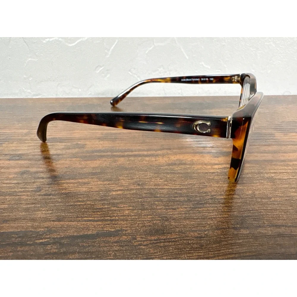 Coach HC 6129F Eyeglasses Black Tortoise Rectangle Frames 54-16-140 HC6129F